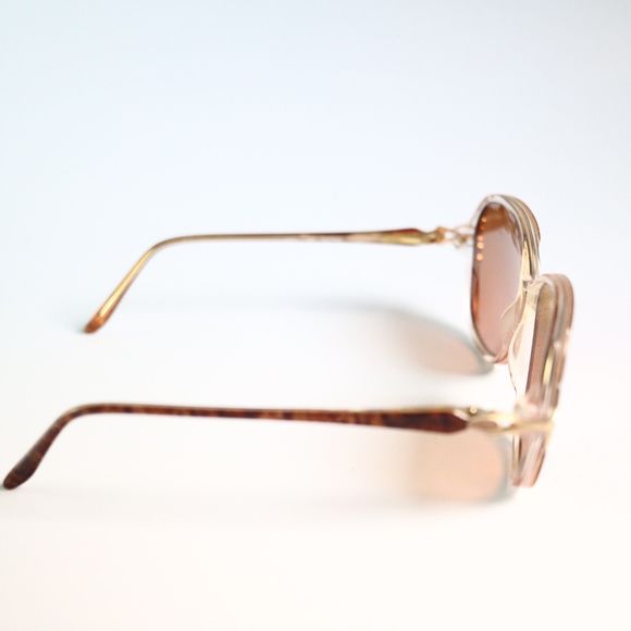 Vintage Joan Collins Secret Tortoise Marine Marron Oversize eyeglasses frame N14 - Picture 11 of 13